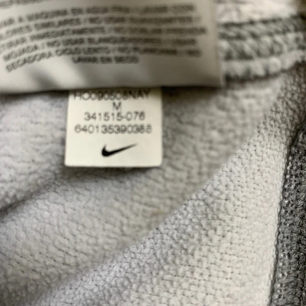 Nike FIT Mens Gray Pullover Hoodie Sweatshirt Swoosh Logo 341515-076 Size M